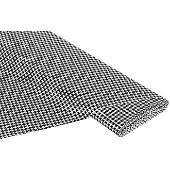Tissu coton 'pied de coq', noir/blanc