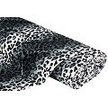 Tissu imitation fourrure "léopard", gris