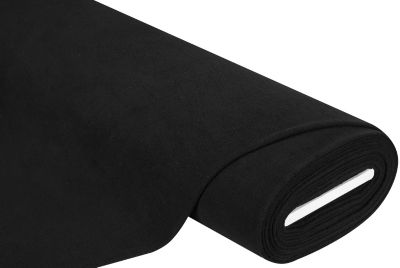 Tissu polaire coton/polyester, noir