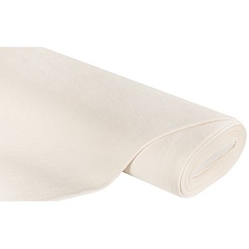 Tissu polaire en coton-polyester, blanc cassé