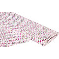 Tissu coton "cœurs mini", rose/taupe