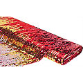 Tissu à paillettes "pluie d&apos;or", rouge/or