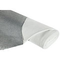 Tissu polaire "bicolore", gris mélangé/blanc