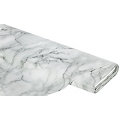 Linge de table épongeable - toile cirée "marbre", gris clair multicolore