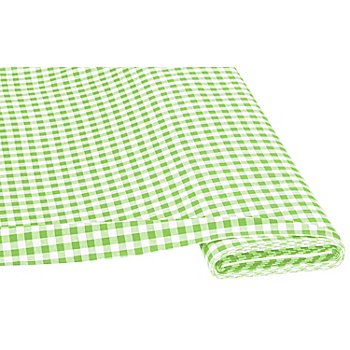 Tissu coton 'carreaux vichy', 1 x 1 cm, vert clair/blanc