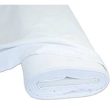 Tissu molleton en coton 'Nora', blanc