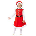 Weihnachtsfrau-Kostüm "Santa Girl" für Kinder