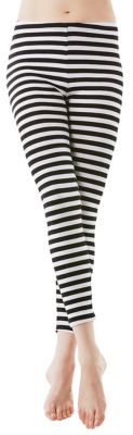 Legging rayures noir blanc