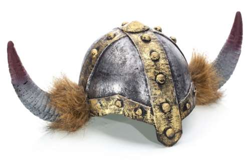 Atosa-60659 Atosa-60659-Accessoire Déguisement Vikings-Casque Corne-Doré,  Adulte Unisexe, 60659, Taille Unique