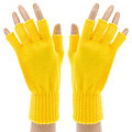 Strick-Handschuhe, gelb
