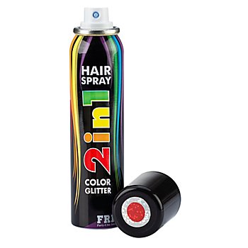 2 in 1 Haarspray, rot/silber
