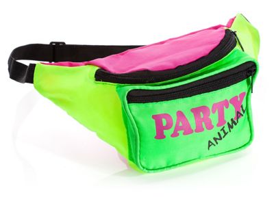 SAC BANANE ANNÉES 80 PARTY ROSE FLUO FEMME