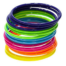 Set de bracelets 'couleurs fluo', 18 pièces