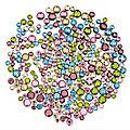 Pierres strass, tons pastel, 4-6 mm Ø, 250 pièces