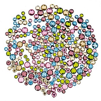 Pierres strass, tons pastel, 4-6 mm Ø, 250 pièces