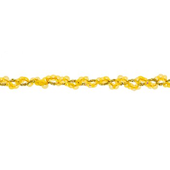 Ruban de paillettes, jaune, 15 mm, 3 m