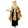 Pharaonin-Kleid für Damen, schwarz/gold