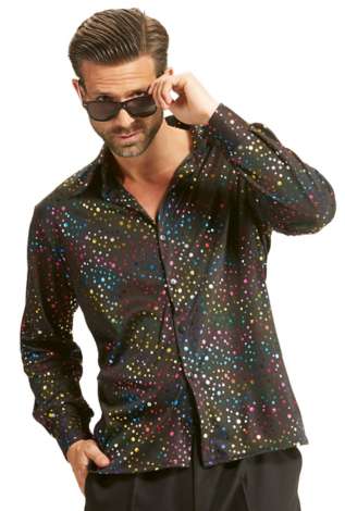 Chemise Disco Diamond or - homme