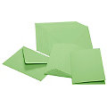 Cartes doubles et enveloppes, vert clair, A6/C6, 10 pièces