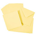 Doppelkarten & Hüllen, gelb, quadratisch, je 10 Stück