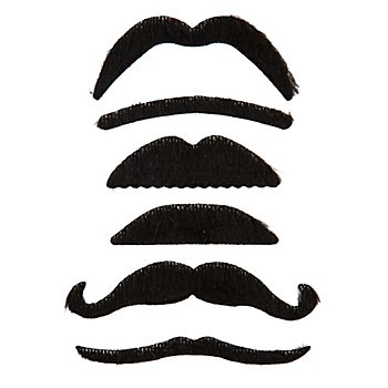 Set de moustaches, 6 pièces