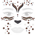 Face Art Tatouage "cerf scintillant"