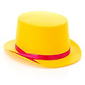 Chapeau haut-de-forme pour enfants, jaune
