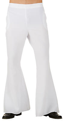 Pantalon patte d'eph pour hommes, blanc  acheter en ligne sur déguisement  buttinette