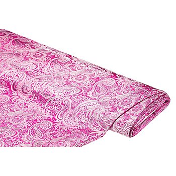 Jacquard 'Blumen/Paisley', pink/silber