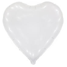 Folienballon 'Herz', Ø 61 cm, weiß