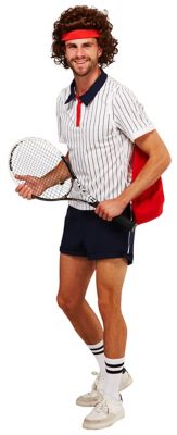 Perruque de joueur de tennis des années 80