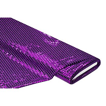 Tissu à paillettes scintillantes 'Gloss', violet, 6 mm Ø