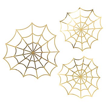 Papierdeko 'Spinnennetz', 3 Stück