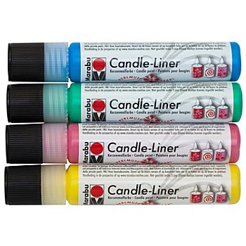 Marabu Candle-Liner-Set Grundfarben, 4x 25 ml