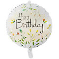 Folienballon "Floral Birthday", Ø 45 cm