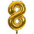 Ballon hélium chiffre "8", doré, 86 cm