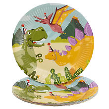 Pappteller 'Dinos', 23 cm Ø, 10 Stück