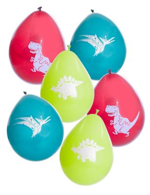 Lot de 6 ballons anniversaire Dinosaure