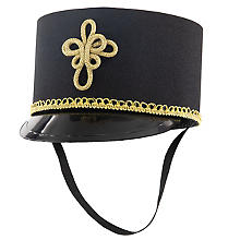 Chapeau de majorette 'uniforme', noir/doré