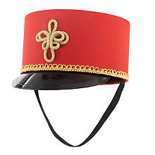 Chapeau de majorette 'uniforme', rouge/doré
