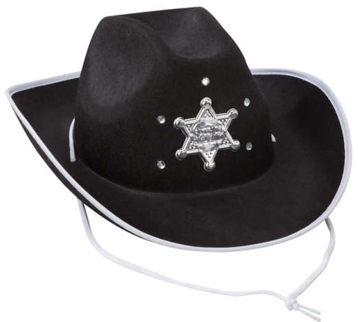 Kinder-Cowboyhut Sheriff, schwarz online kaufen