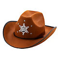 Chapeau de cowboy "shériff" pour  enfants, marron