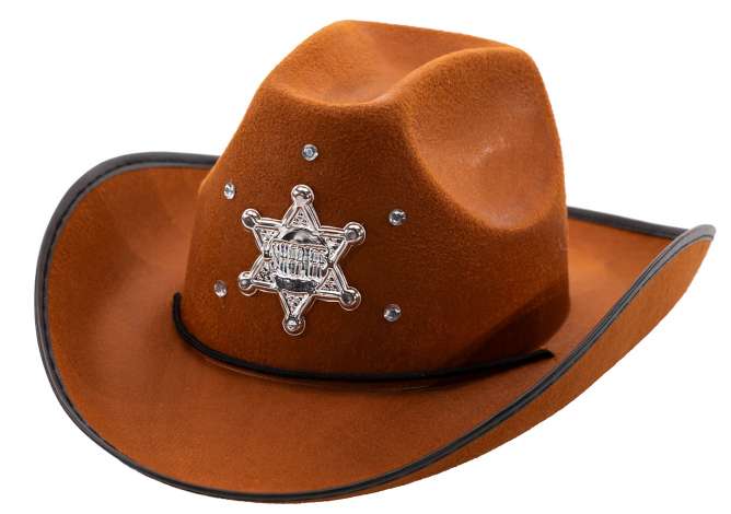 Chapeau sheriff marron pour enfant : Deguise-toi, achat de Accessoires