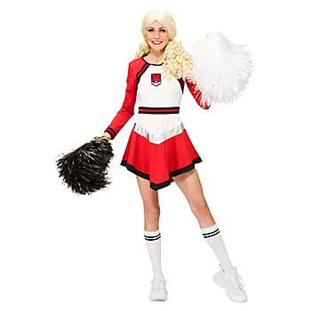 buttinette Kostüm 'Cheerleaderin', rot/weiss