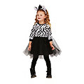 buttinette Kinderkleid "Zebra Gittchen", schwarz/weiß