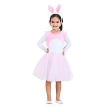 buttinette Kinderkleid 'Hase', rosa/weiß