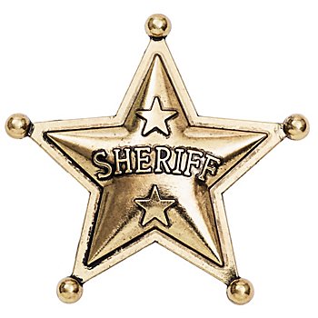 Étoile de shérif, doré
