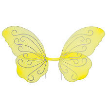 Flügel 'Glitzer' für Damen, gelb