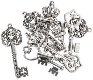 Anhanger Schlussel 45 59 Mm 6 Stuck Online Kaufen Buttinette Bastelshop