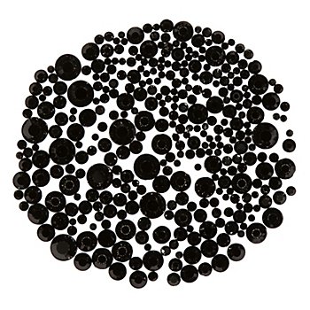Strasssteine, schwarz, 2–7 mm Ø, 300 Stück